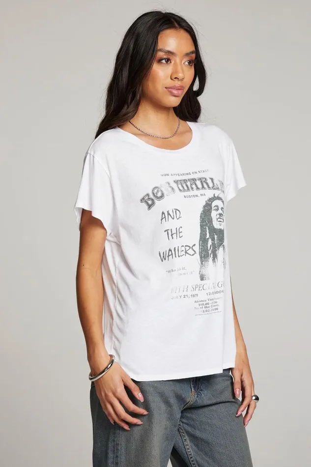 Womens Tops Chaser Brand Bob Marley Harvard Stadium Tee