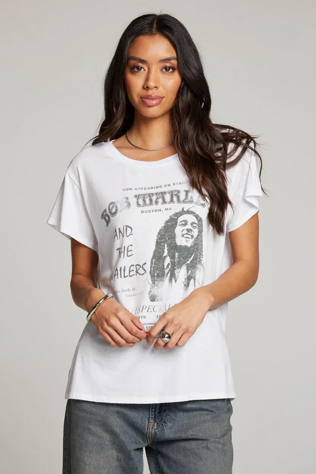 Womens Tops Chaser Brand Bob Marley Harvard Stadium Tee
