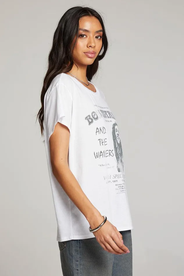 Womens Tops Chaser Brand Bob Marley Harvard Stadium Tee