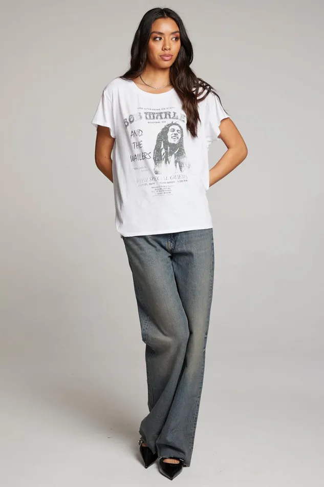 Womens Tops Chaser Brand Bob Marley Harvard Stadium Tee