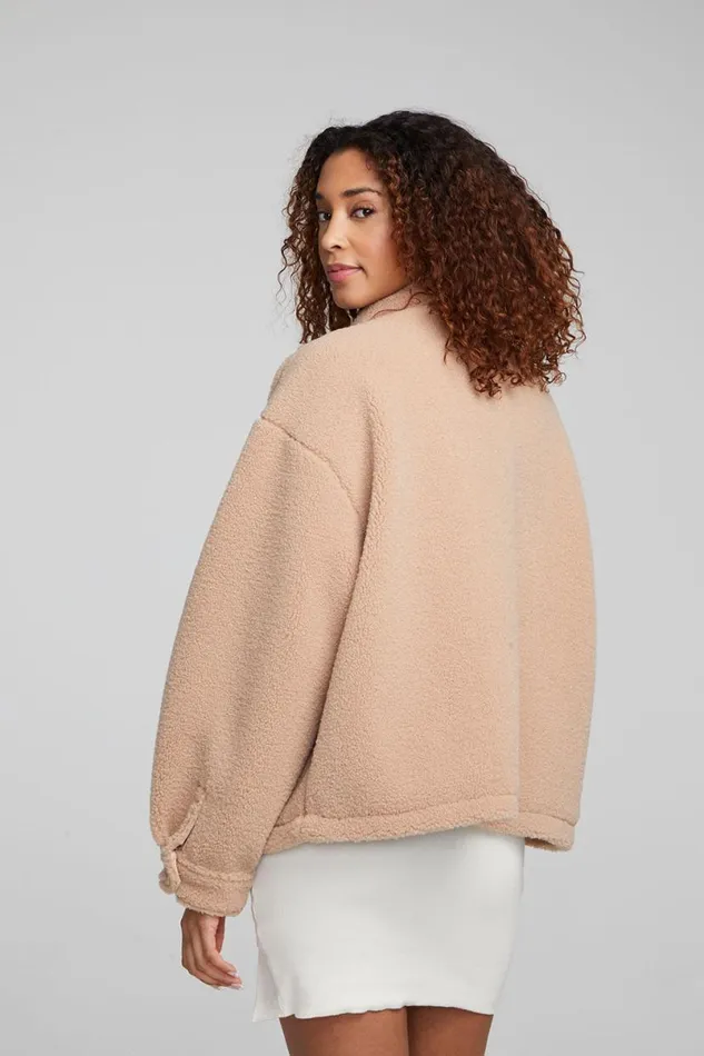 Womens Tops Chaser Brand Bolt Oatmeal Jacket