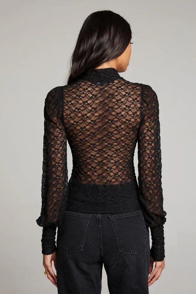 Womens Tops Chaser Brand Evelynnn Licorice Long Sleeve