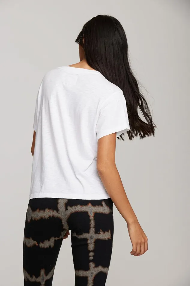 Womens Tops Chaser Brand Gauze Jersey Oversized Crewneck Tee