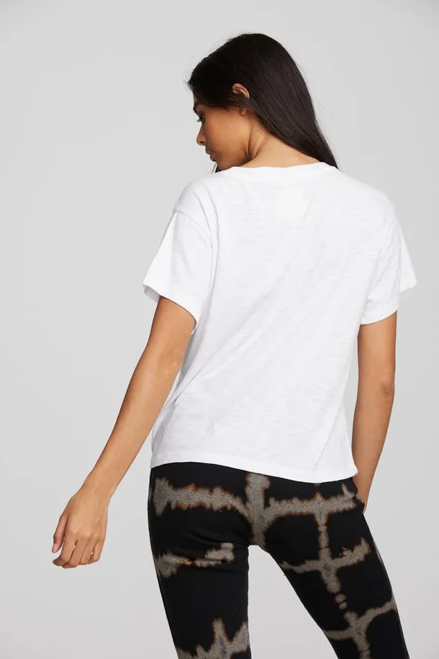 Womens Tops Chaser Brand Gauze Jersey Oversized Crewneck Tee