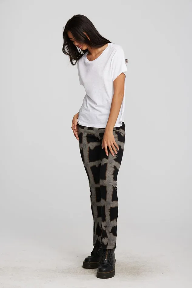 Womens Tops Chaser Brand Gauze Jersey Oversized Crewneck Tee