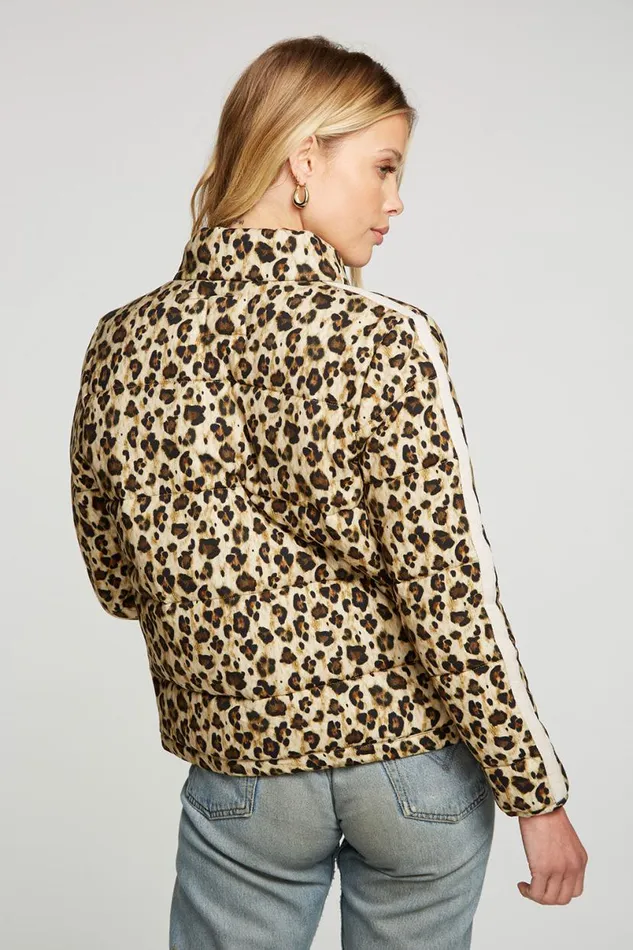 Womens Tops Chaser Brand Heirloom Wovens Quilted Cropped Mock Neck Puffer Jacket