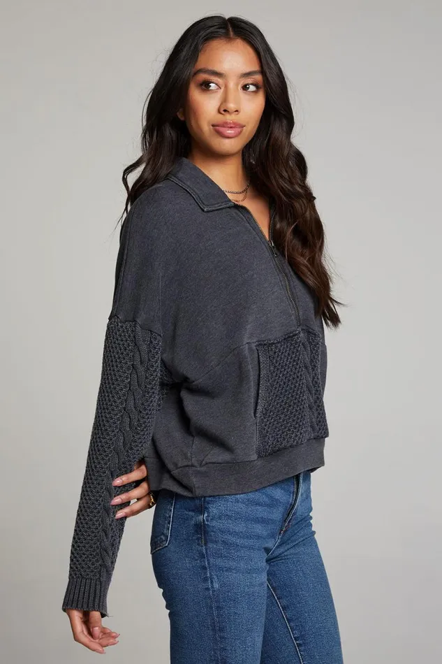 Womens Tops Chaser Brand Joe Licorice Half Zip