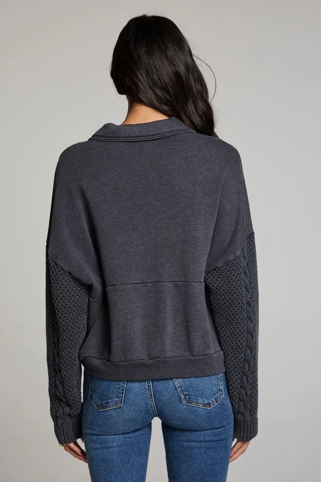 Womens Tops Chaser Brand Joe Licorice Half Zip