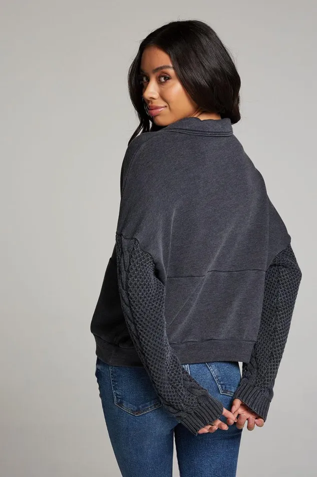 Womens Tops Chaser Brand Joe Licorice Half Zip