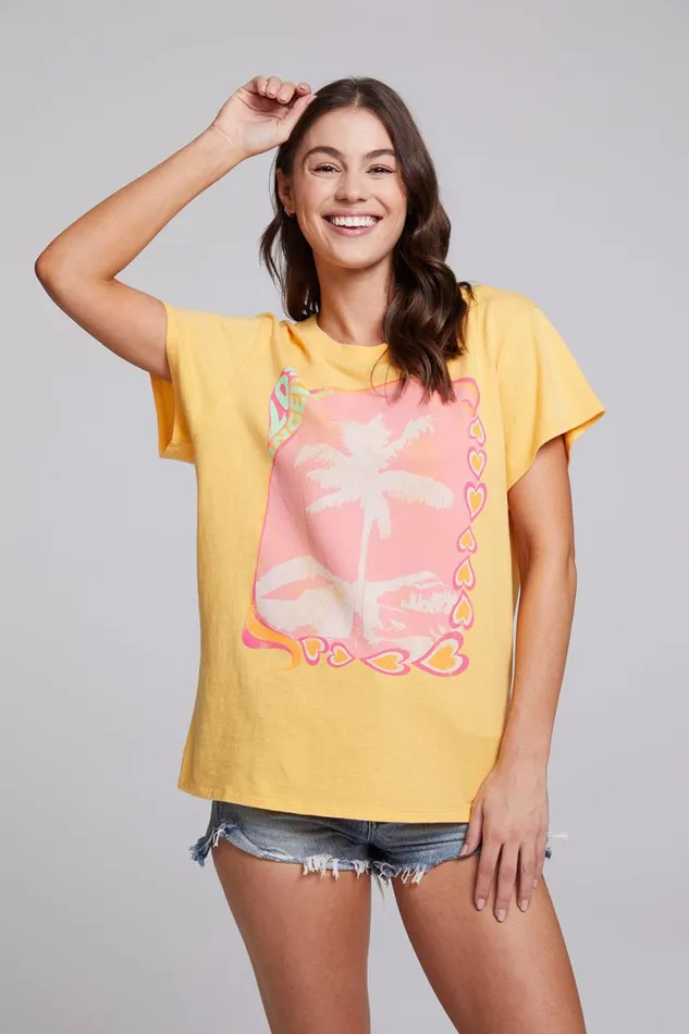 Womens Tops Chaser Brand Los Angeles Tee