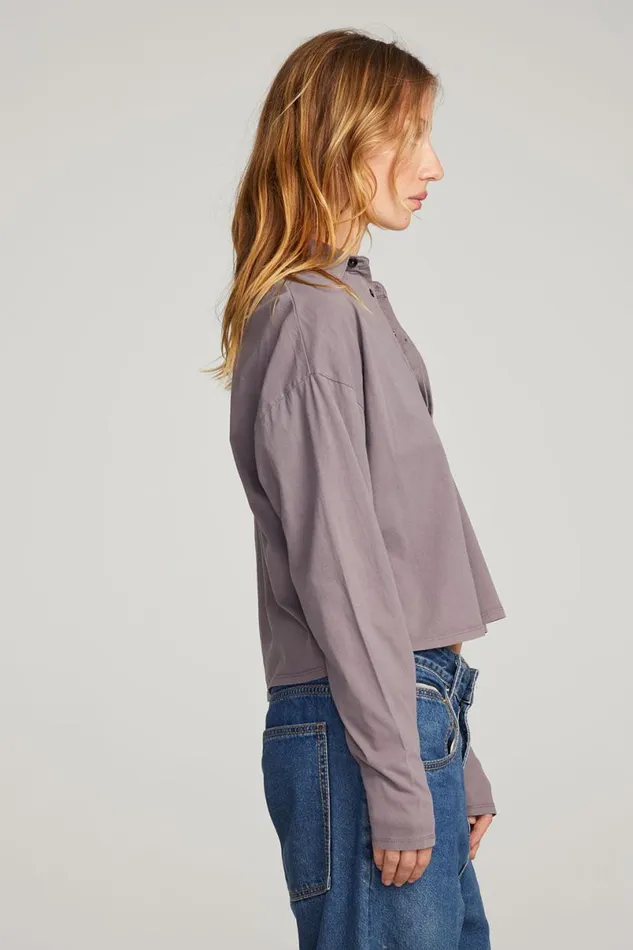 Womens Tops Chaser Brand Miles Purple Sage Long Sleeve