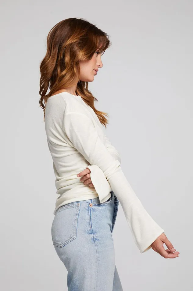 Womens Tops Chaser Brand Nyla Starry White Blouse