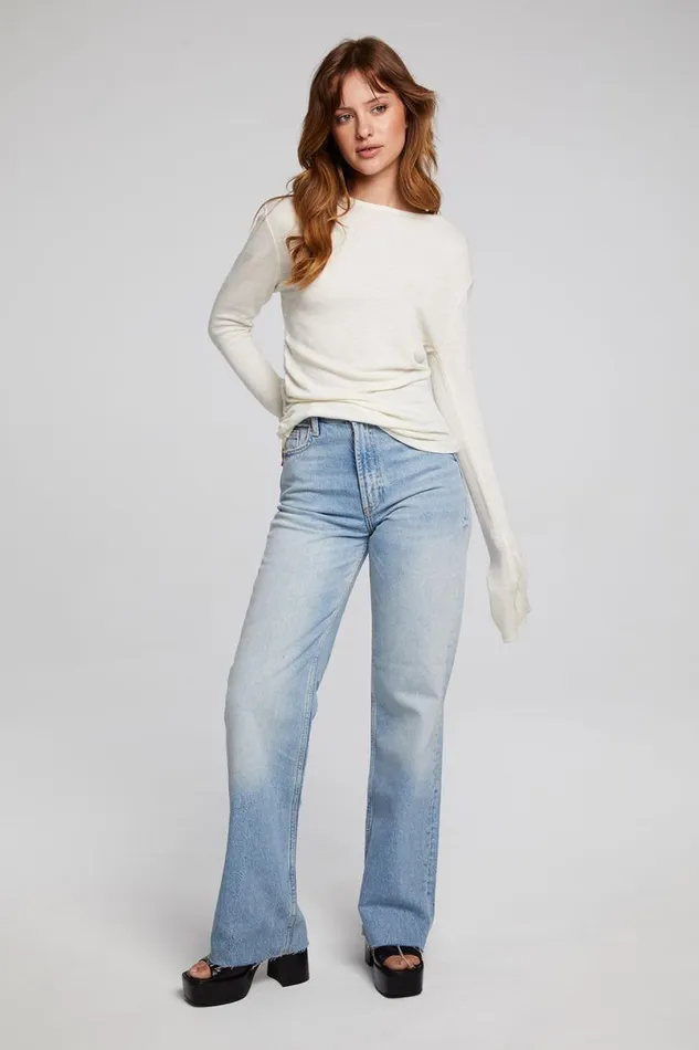 Womens Tops Chaser Brand Nyla Starry White Blouse