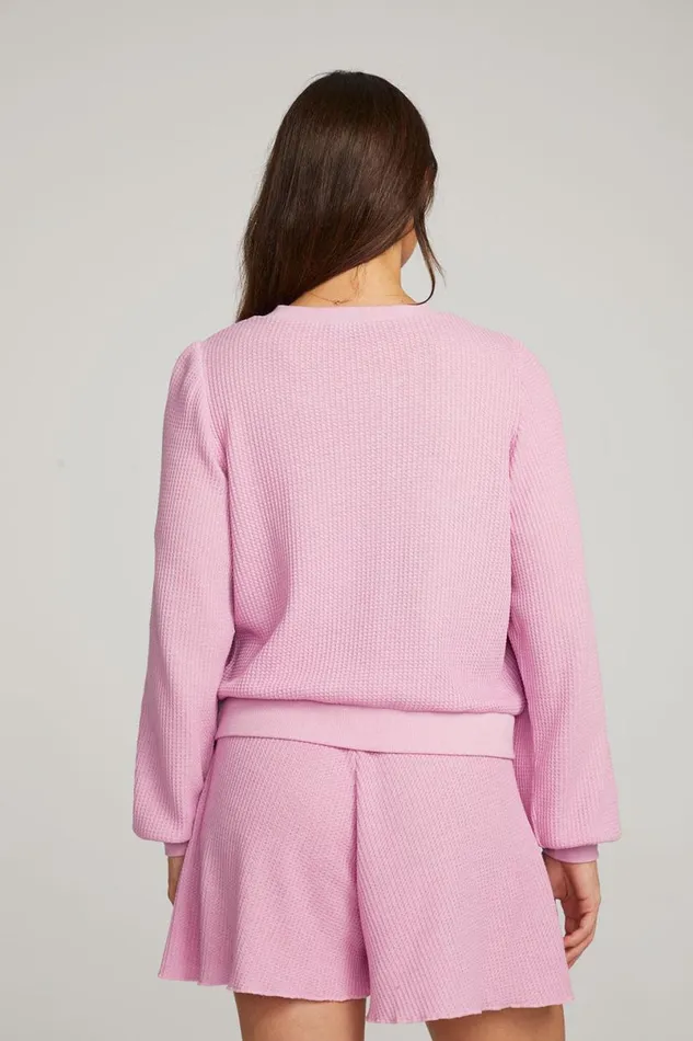 Womens Tops Chaser Brand Owlsey Pastel Lavender Pullover