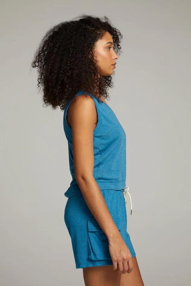 Womens Tops Chaser Brand Sean Blue Danube Tank