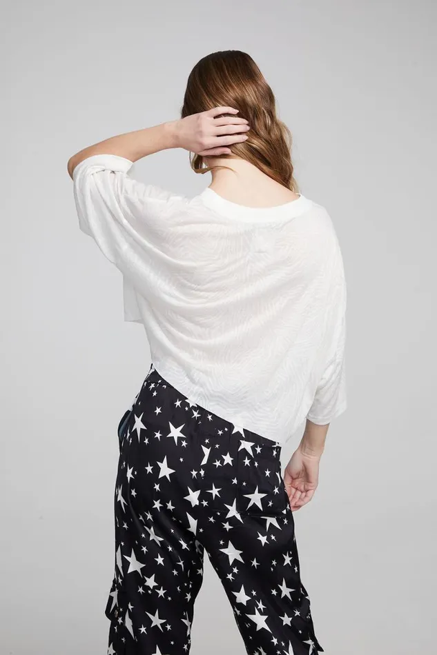 Womens Tops Chaser Brand Shine Bright White Tee