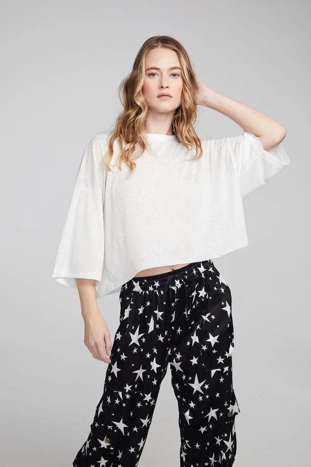 Womens Tops Chaser Brand Shine Bright White Tee