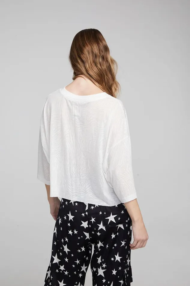 Womens Tops Chaser Brand Shine Bright White Tee