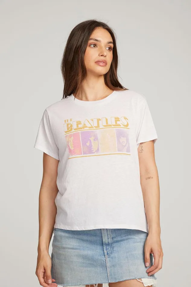 Womens Tops Chaser Brand The Beatles Retro Beatles Tee