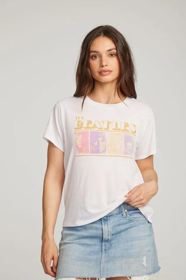 Womens Tops Chaser Brand The Beatles Retro Beatles Tee