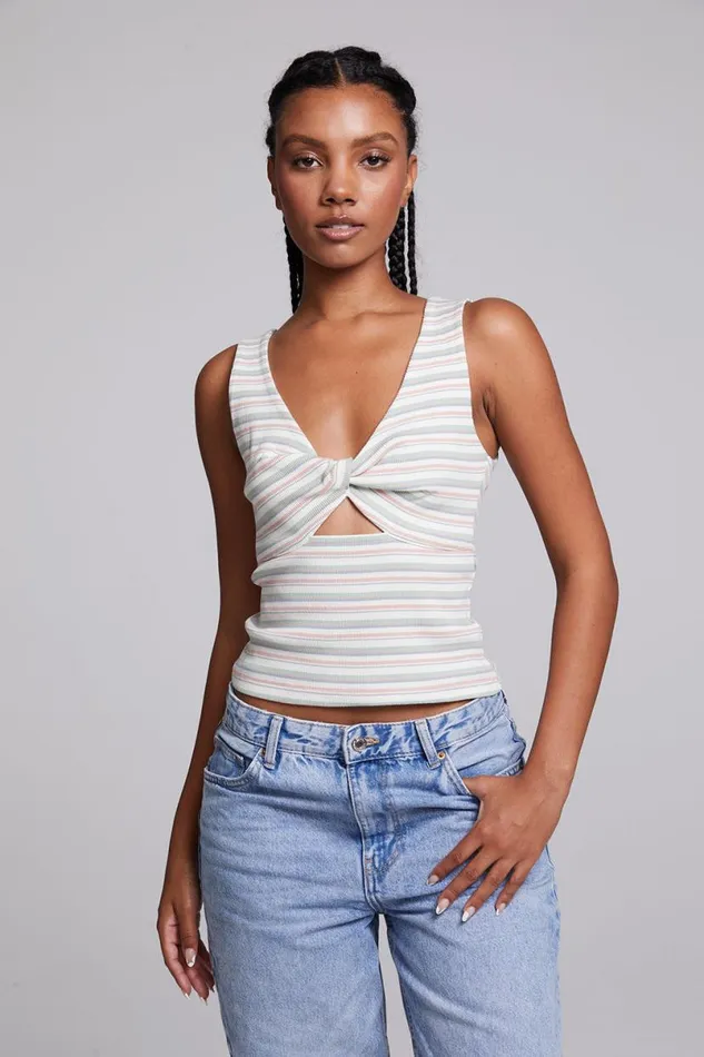 Womens Tops Chaser Brand Tramonti Como Stripe Tank Top