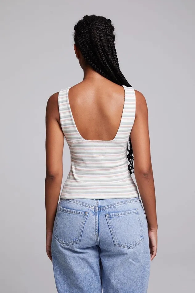 Womens Tops Chaser Brand Tramonti Como Stripe Tank Top