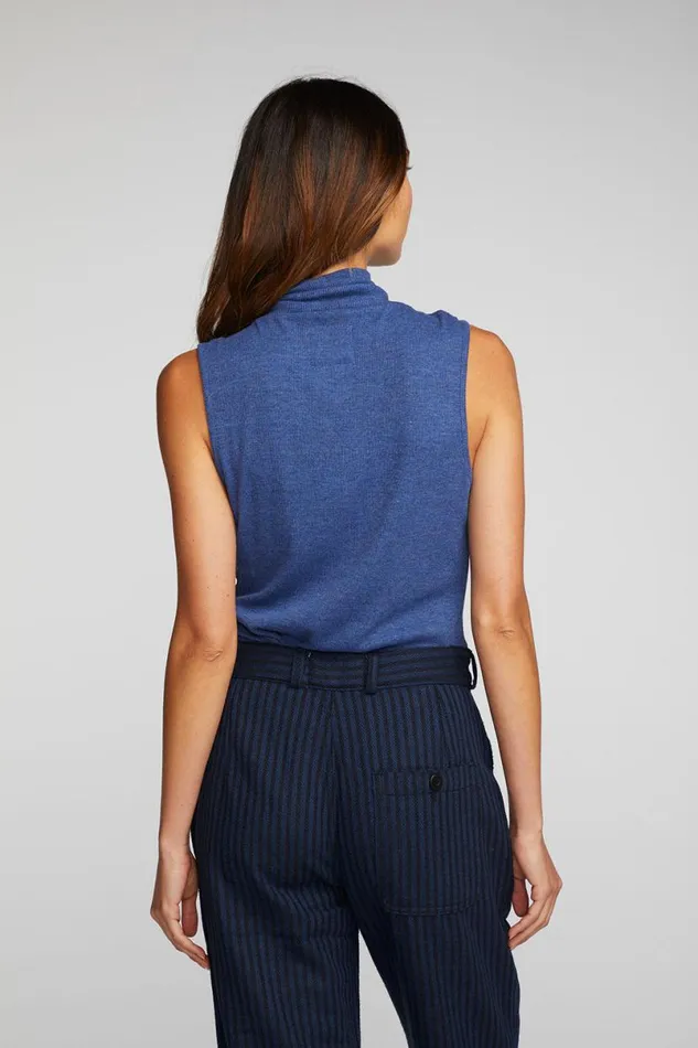 Womens Tops Chaser Brand Triblend Rib Knit Button Down Tank