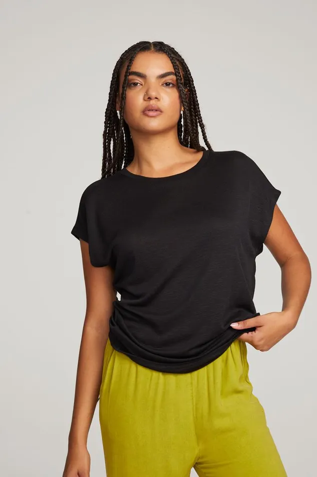 Womens Tops Chaser Brand Wylie Licorice Tee