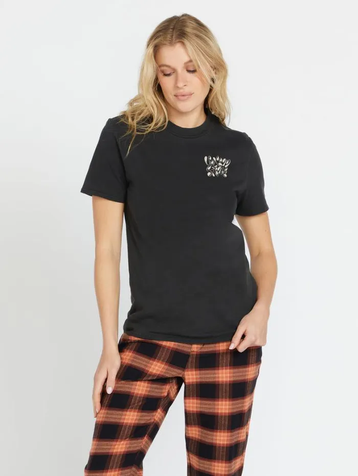 Womens Tops Volcom Stone Step Tee 8211 Vintage Black