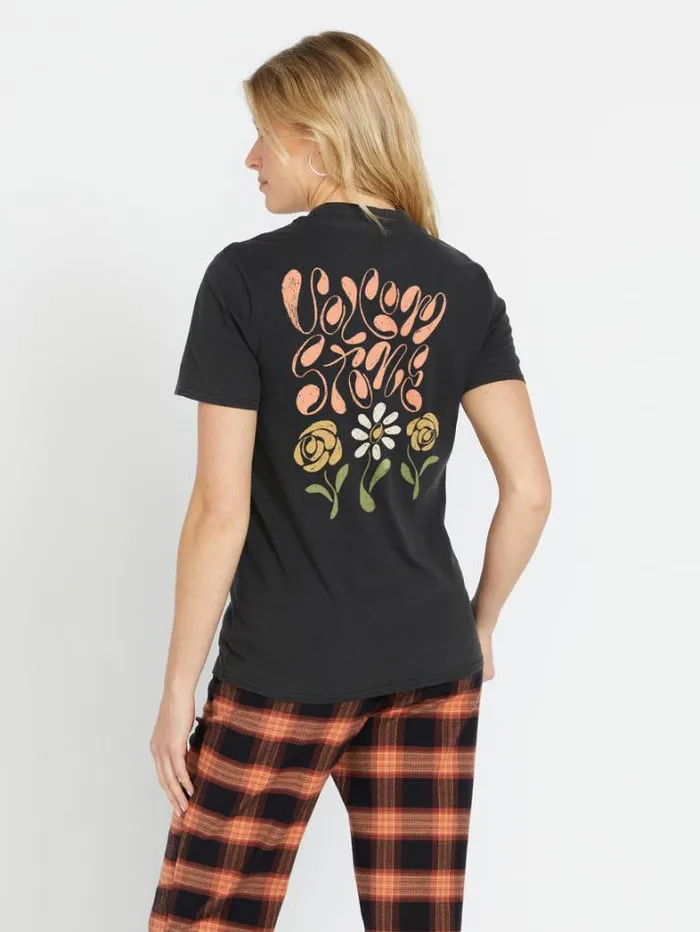 Womens Tops Volcom Stone Step Tee 8211 Vintage Black
