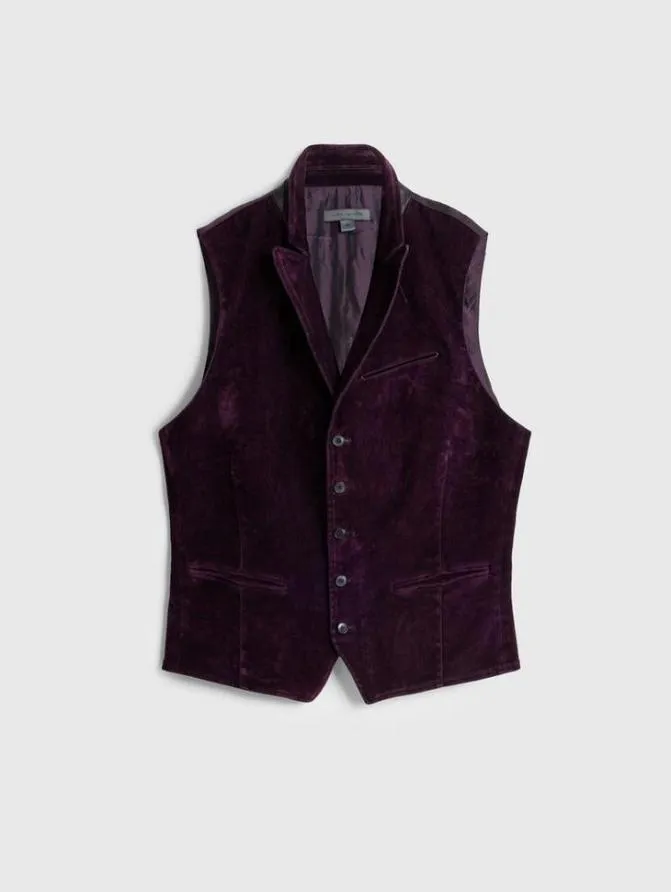 WOODWARD VEST Oxblood Clothing John Varvatos Suiting
