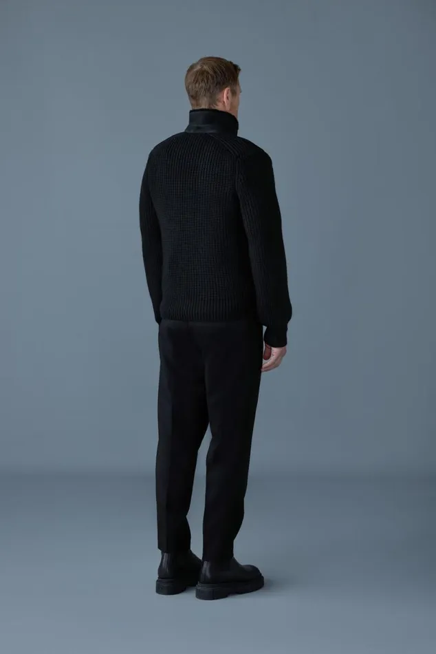 Wool Coats Men Mackage JONATHAN Mixedmedia Shearling Jacket Black