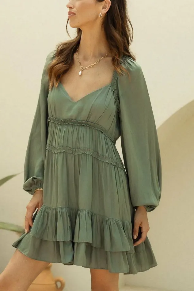 Xena Mini Dress In Teal Teal Women Bohme Dresses