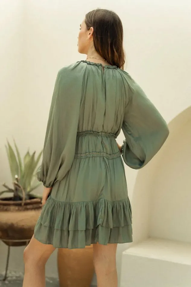 Xena Mini Dress In Teal Teal Women Bohme Dresses
