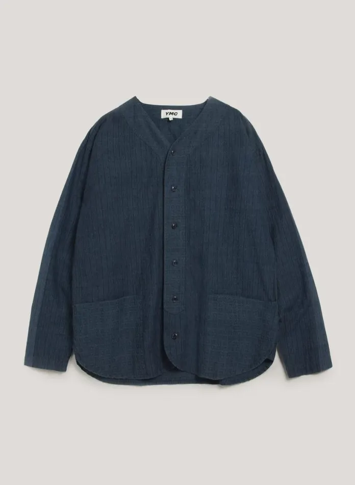 YMC Baseball Shirt Indigo Mens Shirts