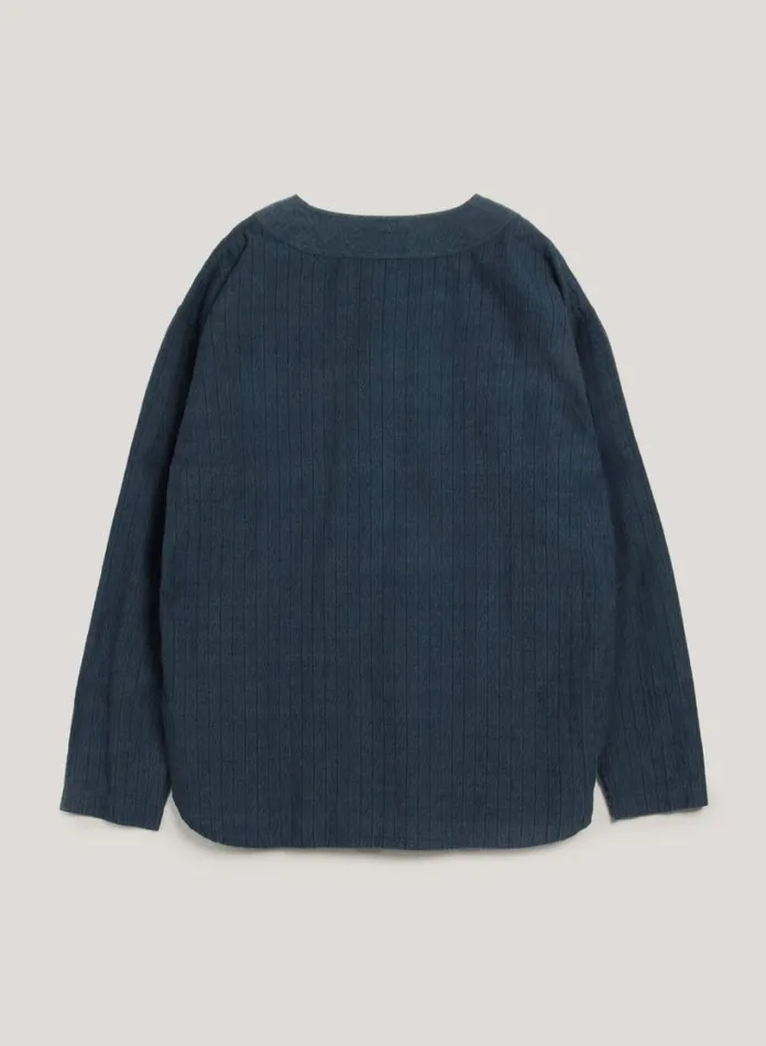 YMC Baseball Shirt Indigo Mens Shirts