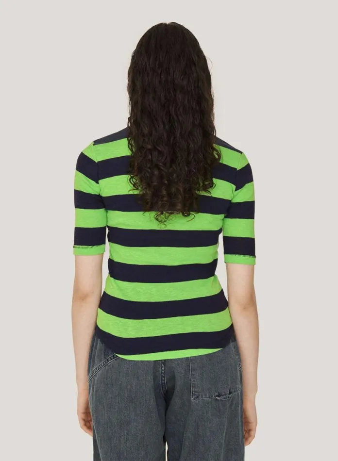 YMC Charlotte Top Green Multi Womens TShirts