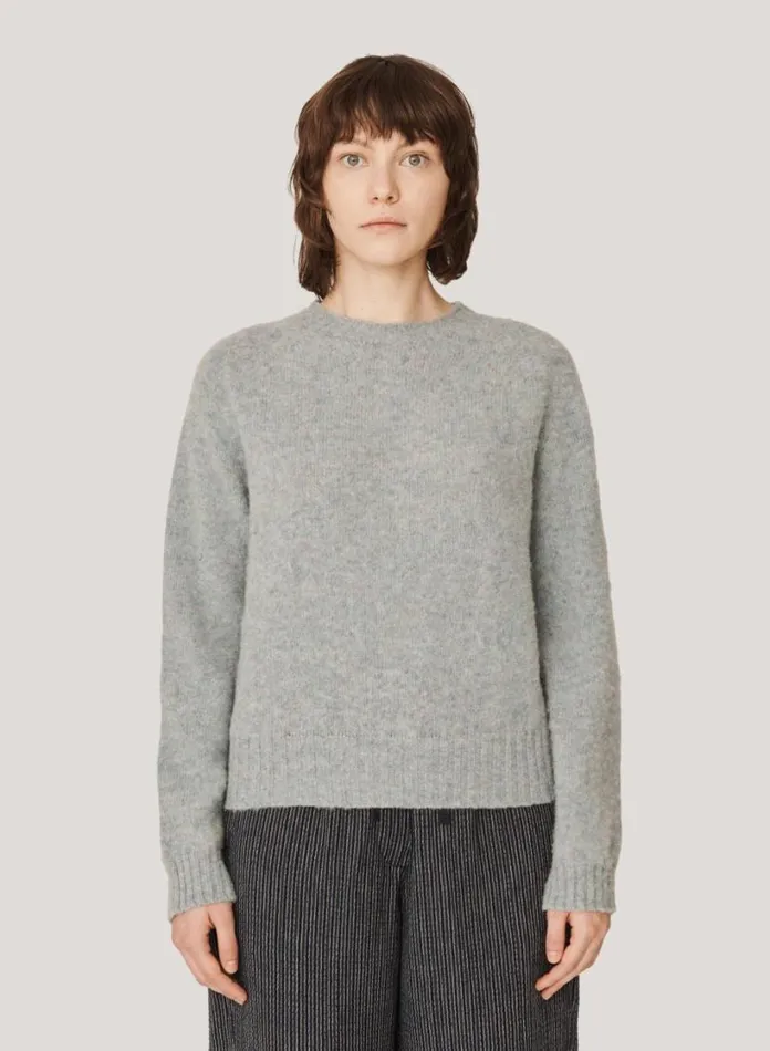 YMC Jets Crew Neck Jumper Mint Green Womens Knitwear