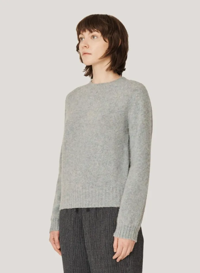 YMC Jets Crew Neck Jumper Mint Green Womens Knitwear