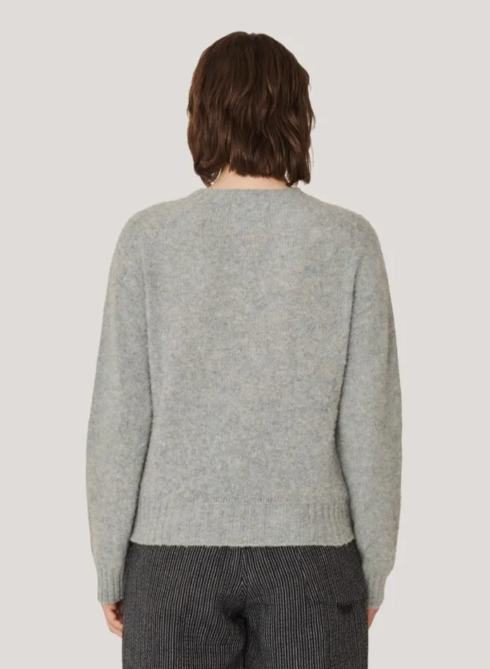 YMC Jets Crew Neck Jumper Mint Green Womens Knitwear