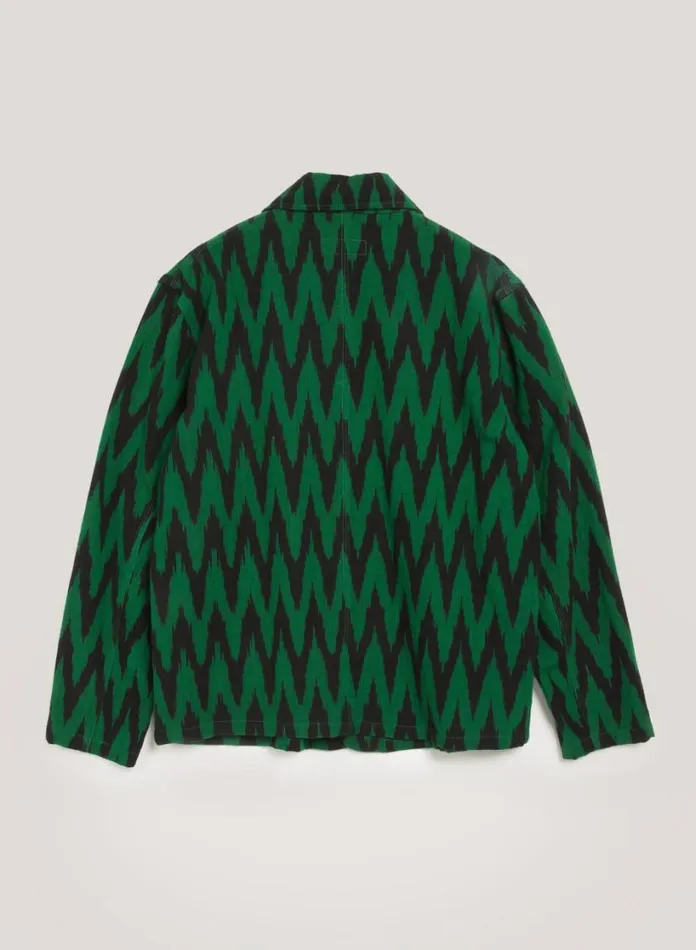 YMC Labour Chore Jacket Green Multi Mens Outerwear