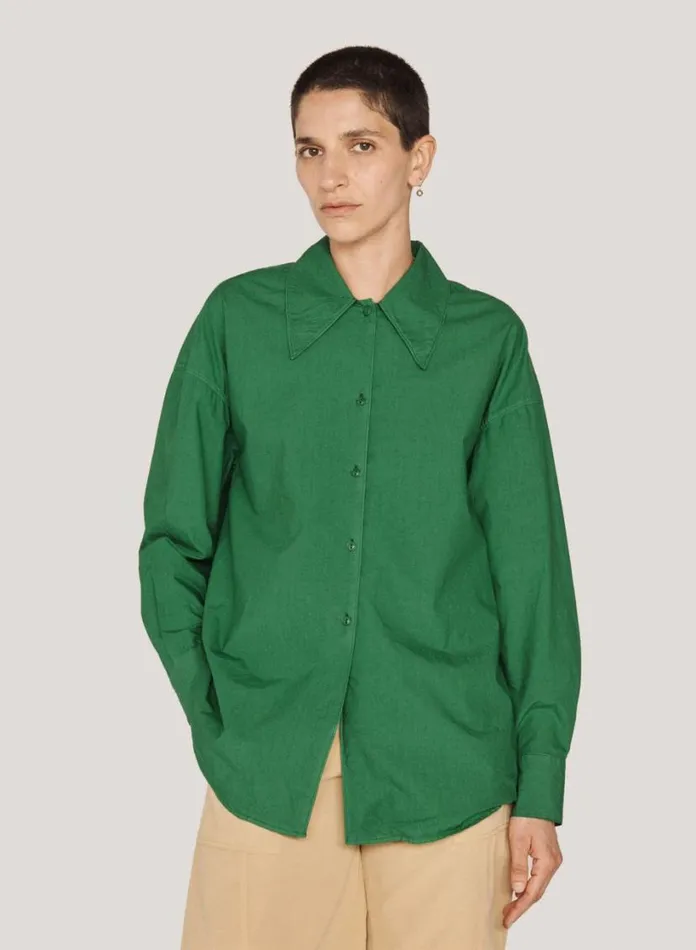 YMC Lena Shirt Green Womens Shirts