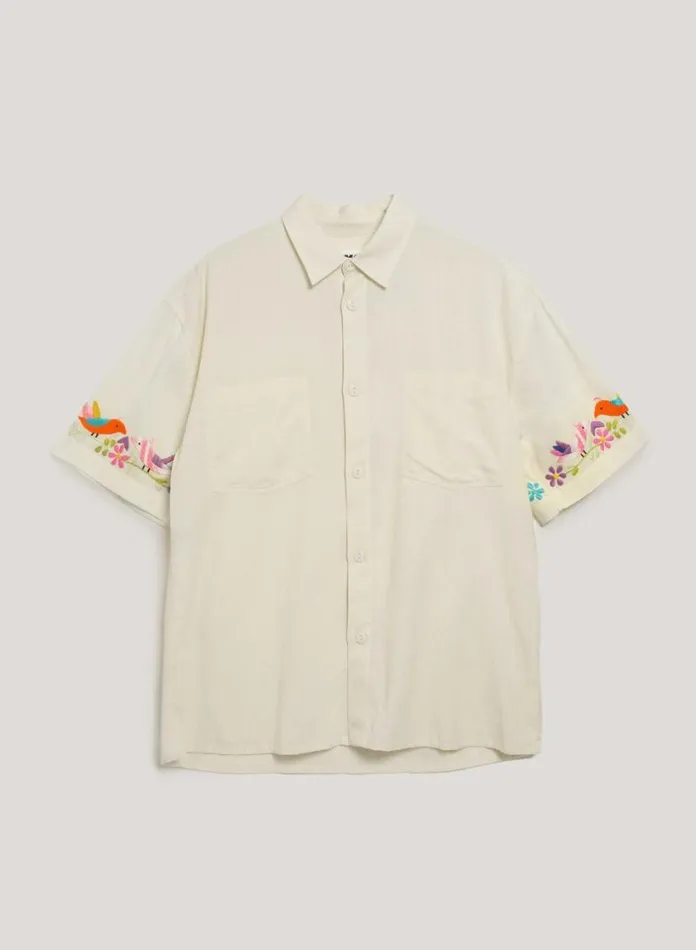 YMC Mitchum Shirt Ecru Mens Shirts