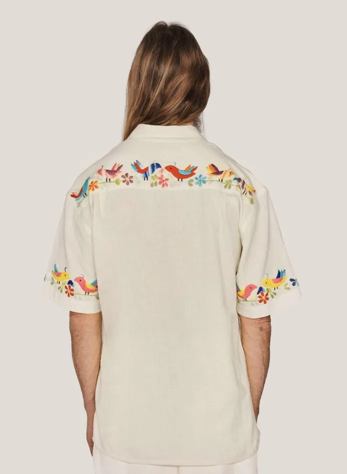 YMC Mitchum Shirt Ecru Mens Shirts