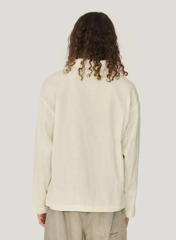 YMC PJ Shirt Ecru Mens Shirts