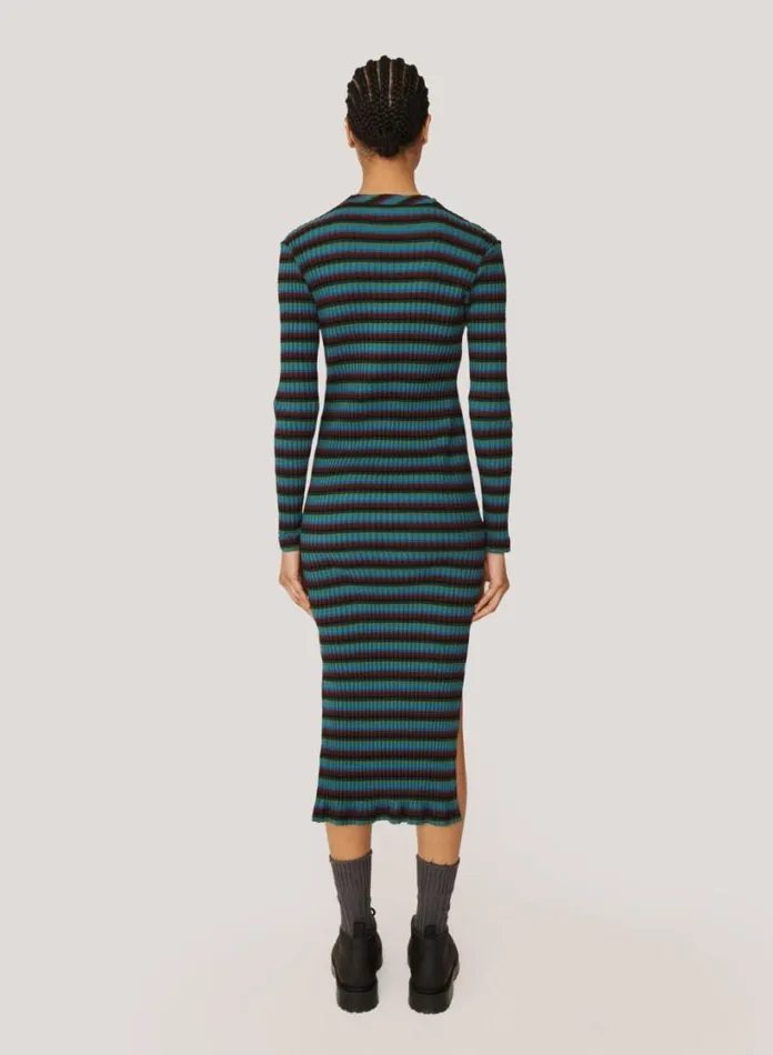 YMC Raindrops Cotton Stripe Dress Multi Womens Dresses