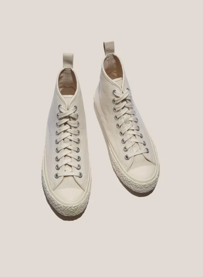 YMC Vulcanised High Top Sneakers Off White Womens Footwear