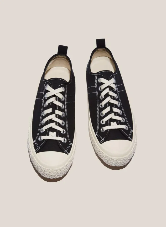 YMC Vulcanised Low Top Sneakers Black Womens Footwear