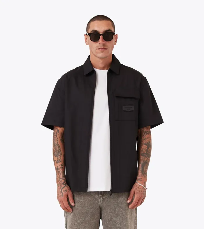 Zanerobe Shirts Men Boxy SS Overshirt Black