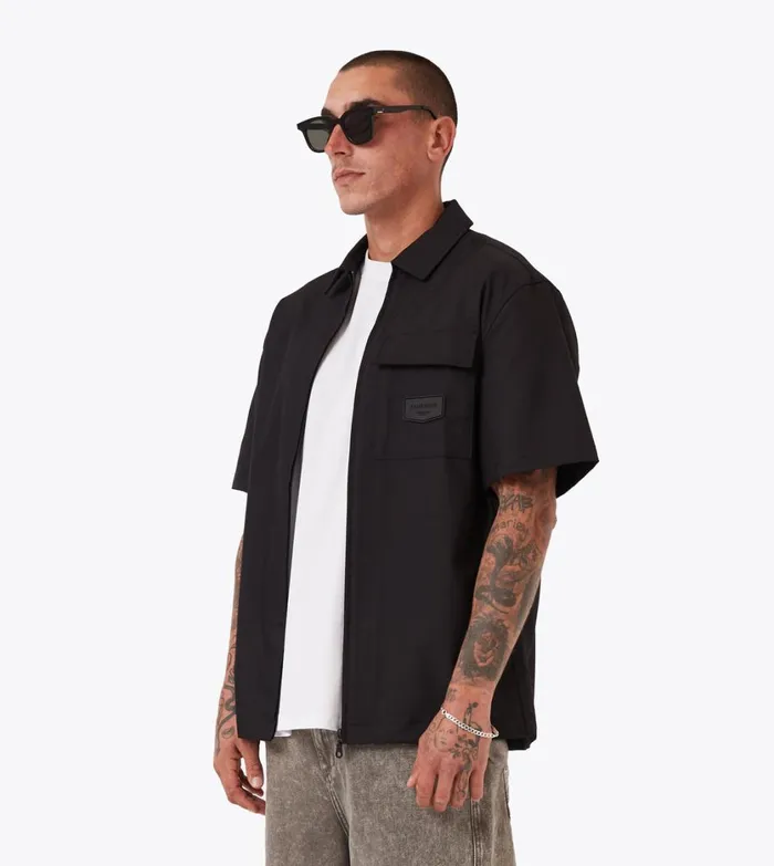 Zanerobe Shirts Men Boxy SS Overshirt Black